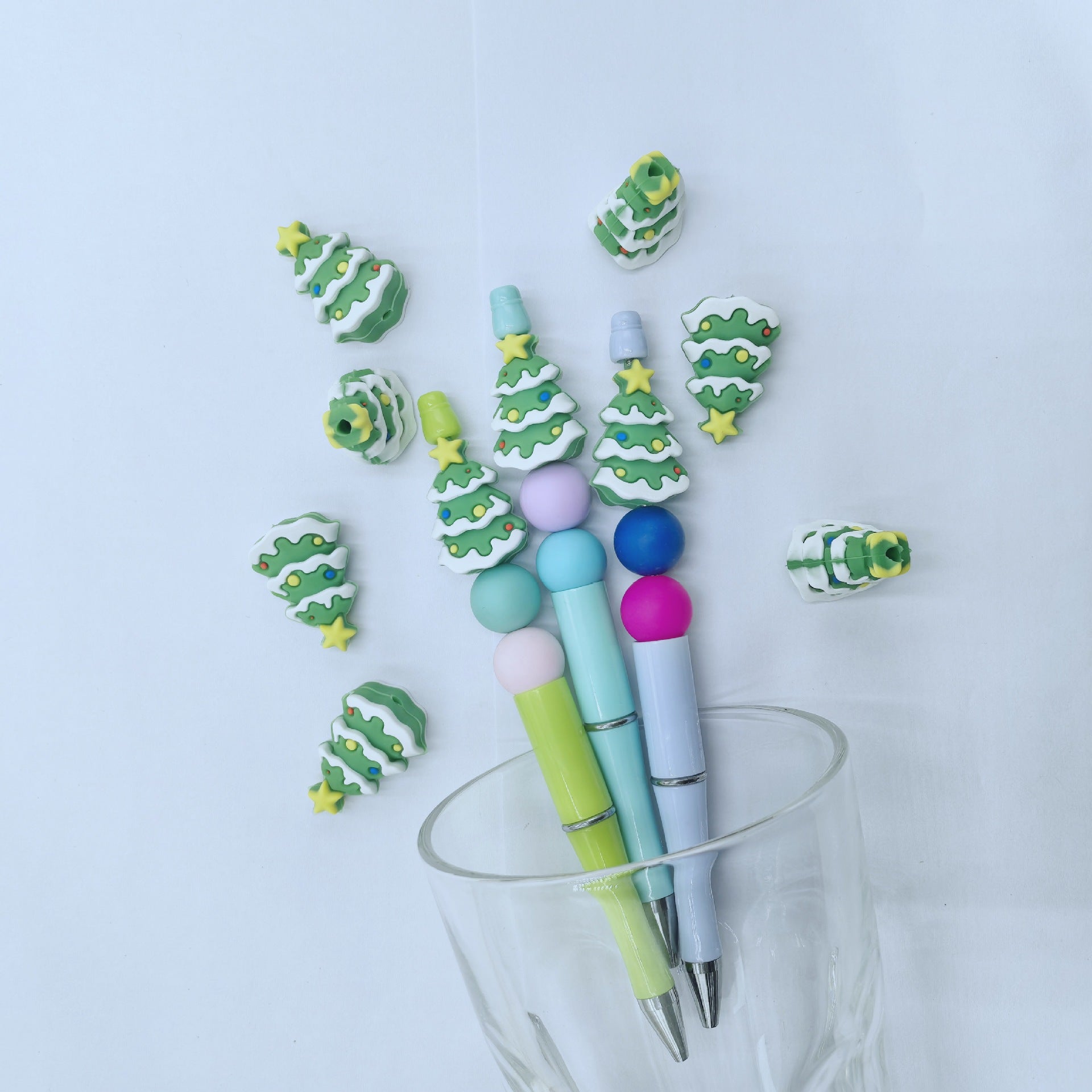 Wholesale 10pcs/pack 3D Christmas  Cartoon Focus Beads  DIY Silicone Beads